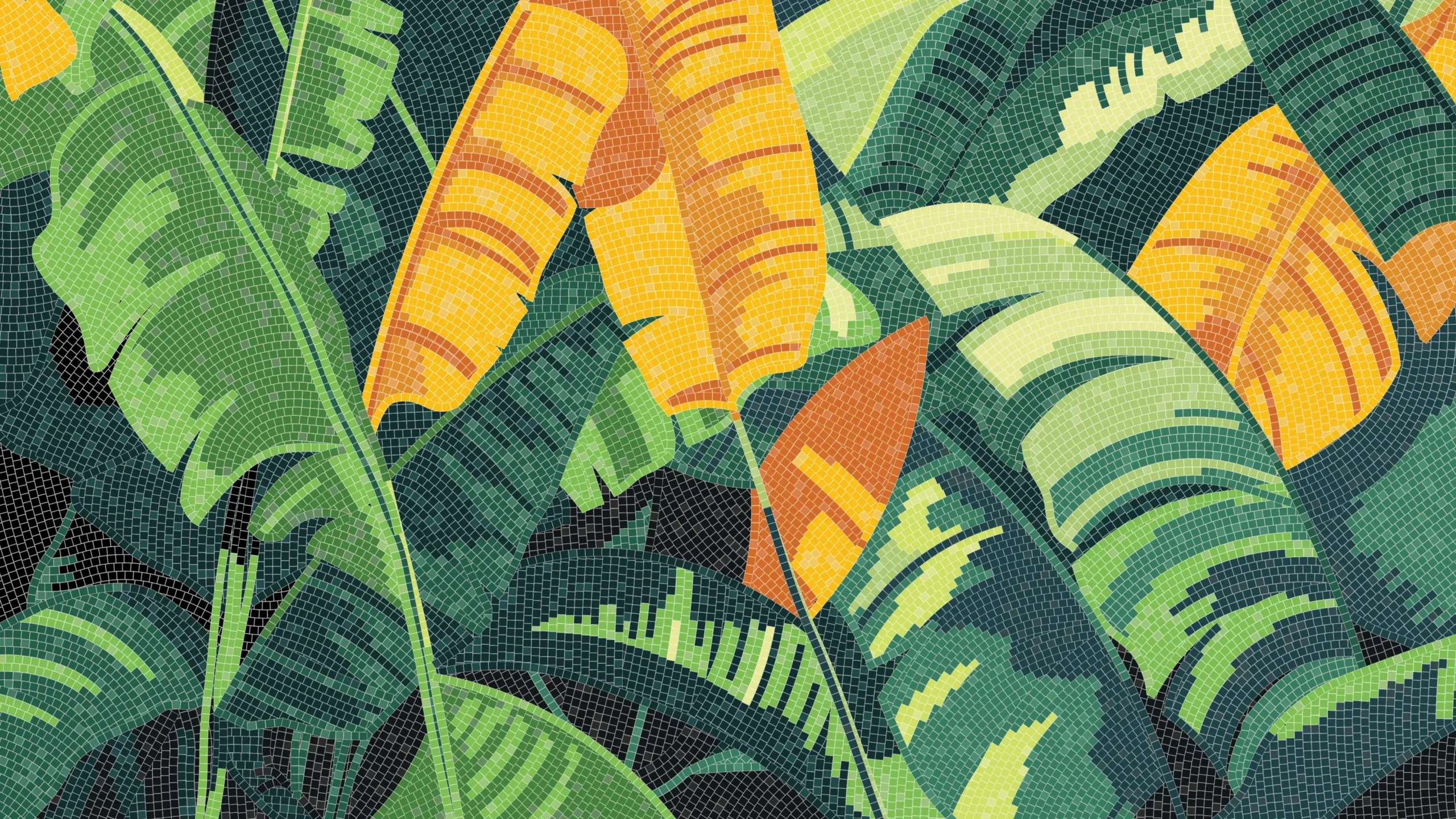 HC-WA-106 Banana Leaf Bliss Mosaic Wall Art