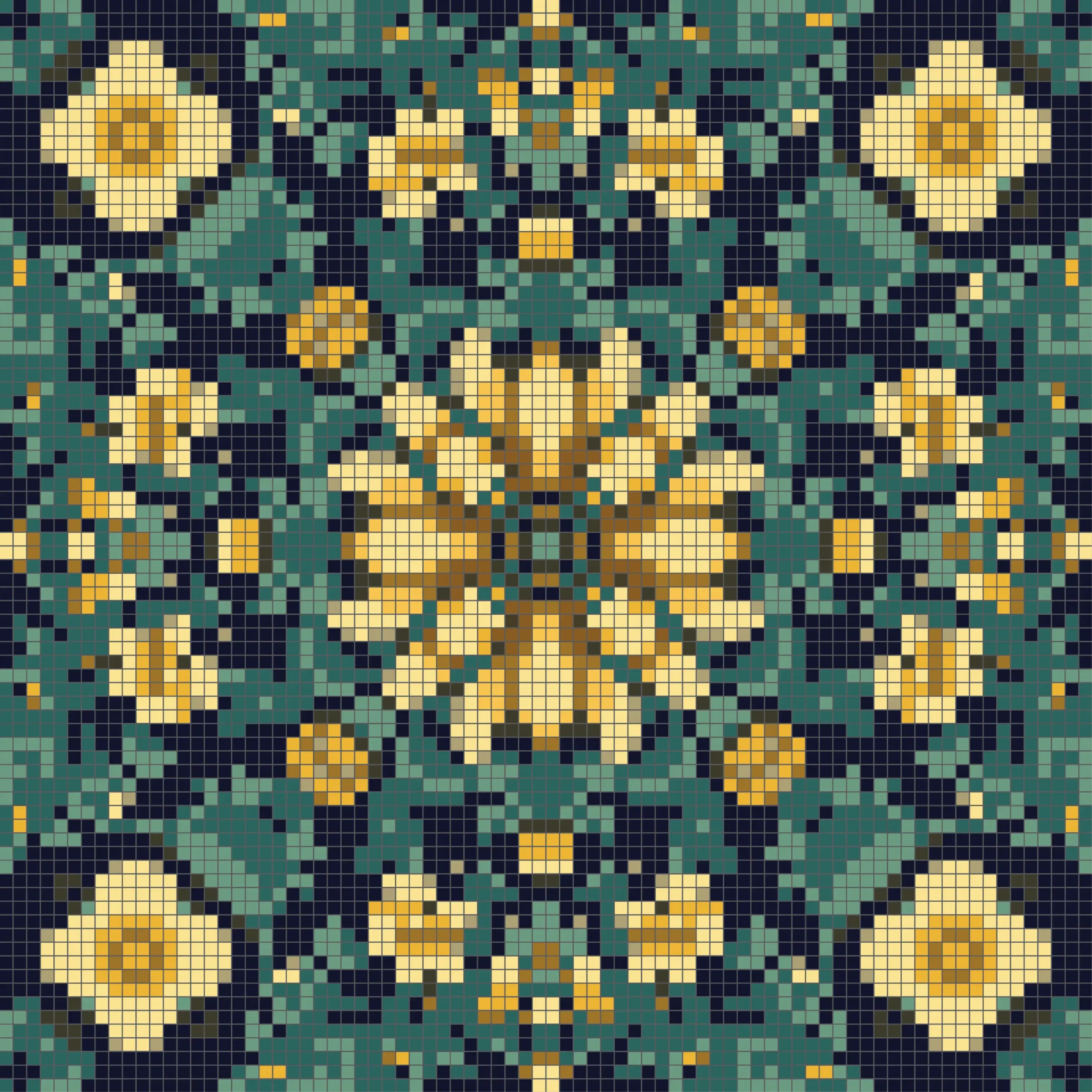Untitled-2(single unit)-01 Ocean Blossom Mosaic Pattern